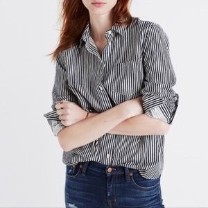 Madewell Shrunken Ex-Boyfriend Stripe Shirt Large